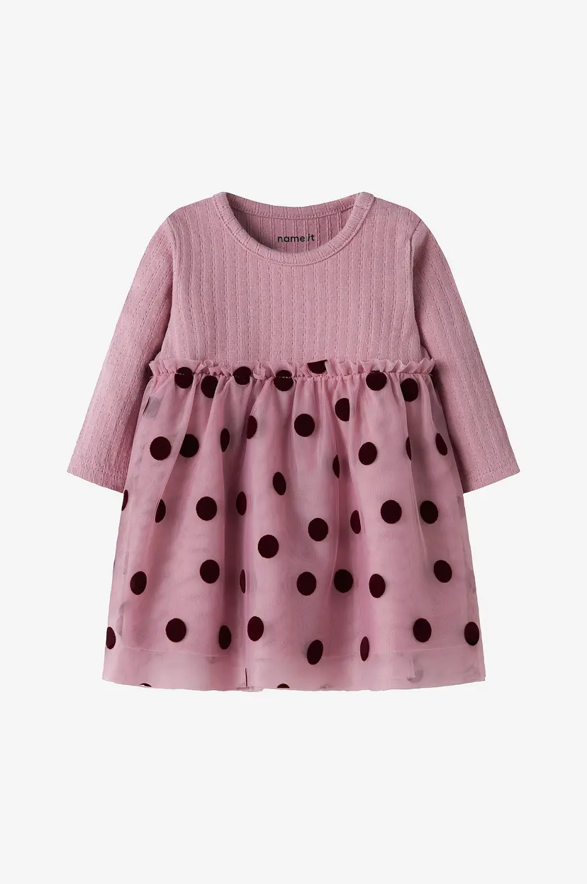 Name it baby Kjole nbfNagina LS - Rosa