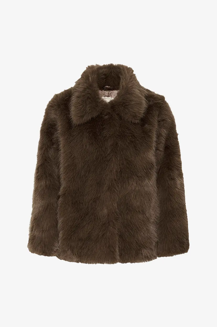 Cream Jakke i fuskepels Crdrama Jacket - Brun