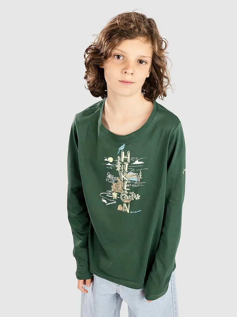 Columbia Columbia Dobson Pass Kids Longsleeve T-Shirt grønn
