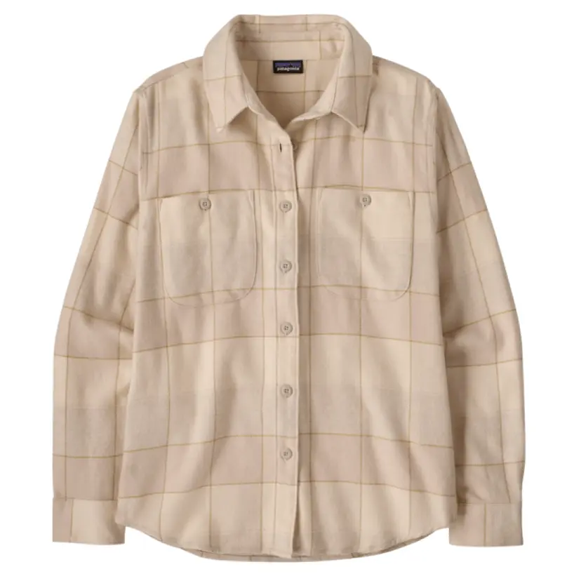 Patagonia Patagonia W's Fjord Flannel Shirt Snow Owl: Rutabaga White