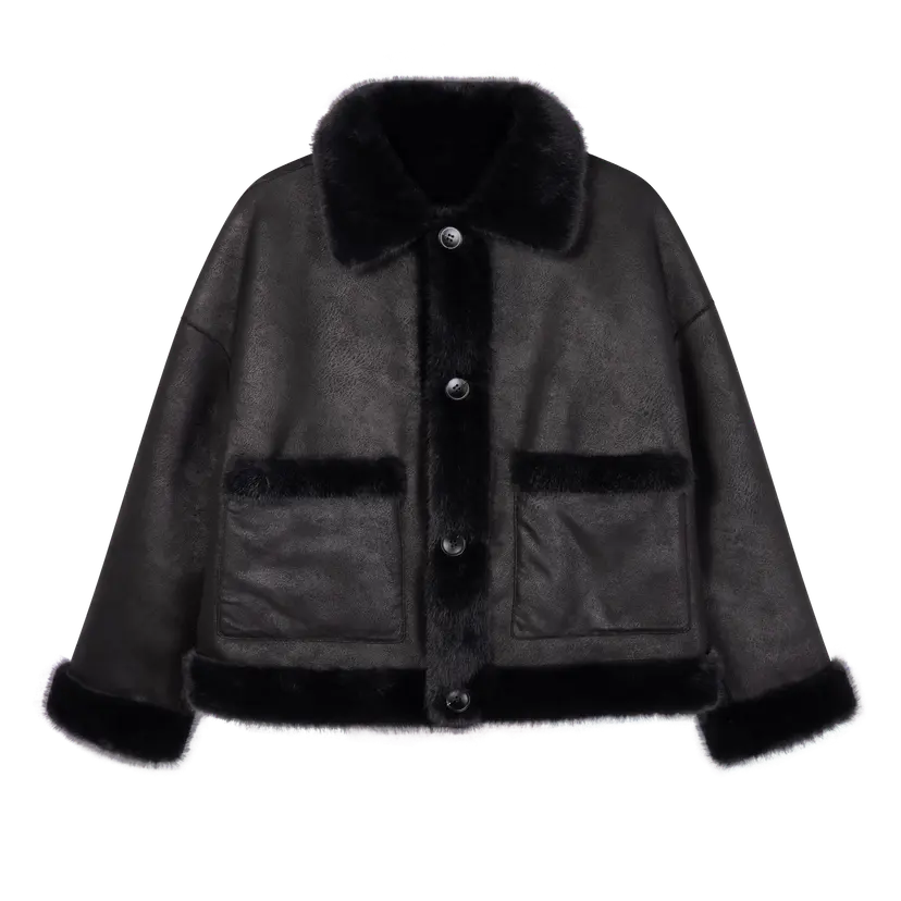 Studio AR Faje Faux Mink Dark Grey - S