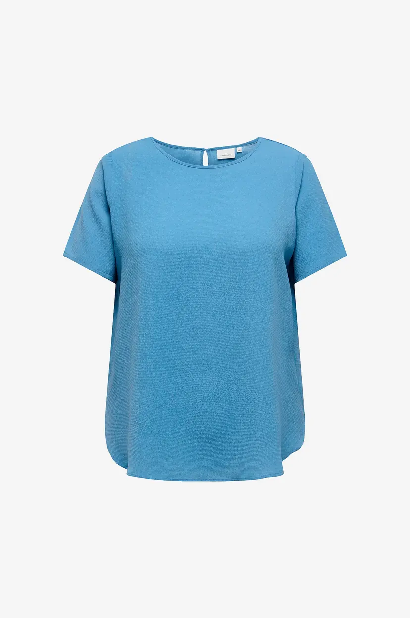 Only Carmakoma Bluse carVica SS Aop - Blå