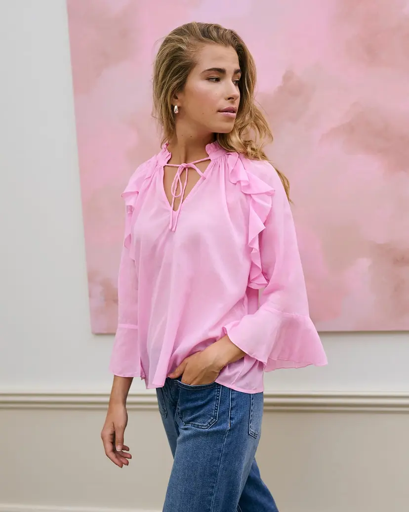 Kaffe Bluse Flora - Rosa - Str 38