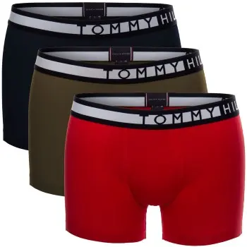 Tommy Hilfiger Tommy Hilfiger 3P Logo Trunk Blå/Rød økologisk bomull Medium Herre
