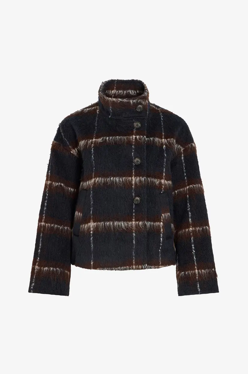 Vila Jakke viMelon L/S Check Jacket/bfs - Blå