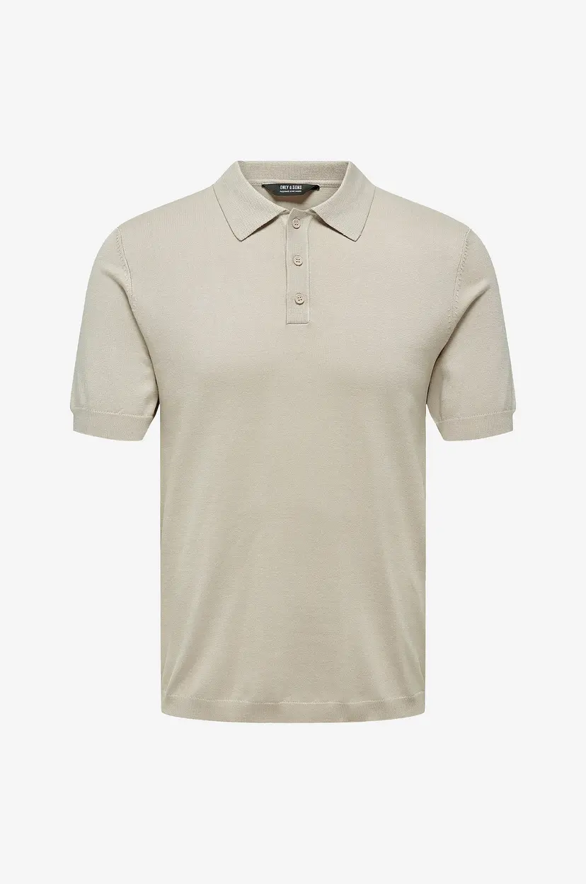 Only & Sons Pologenser onsWyler Life Reg 14 SS Polo Knit - Grå