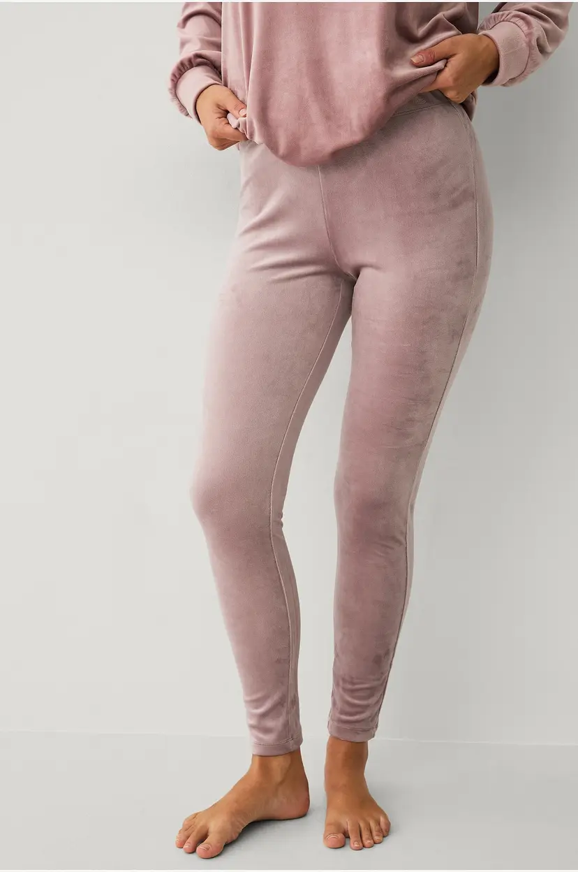 Ellos Collection Leggings i velur - Rosa