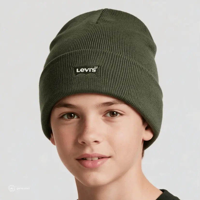 Levi's Levi's - Lue Lan Tonal Embroidered Beanie Four Leaf Clover