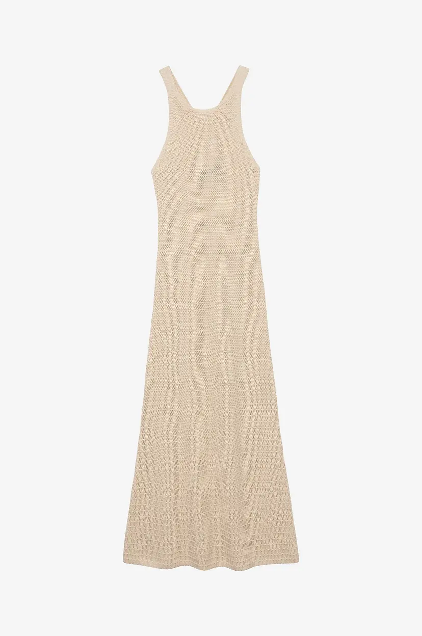 Vero Moda Kjole vmMalavi SL 7/8 Dress - Beige