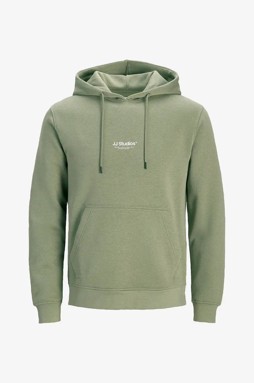 Jack & Jones Plus Hettegenser jjeSoho Sweat Hood Pls - Grønn