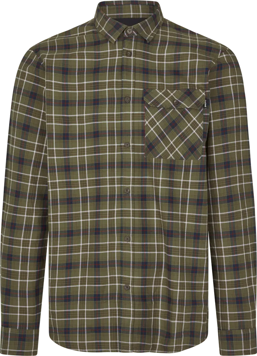 Seeland Seeland Men's Glen Flannel Shirt Grape Leaf/Dark Navy Check