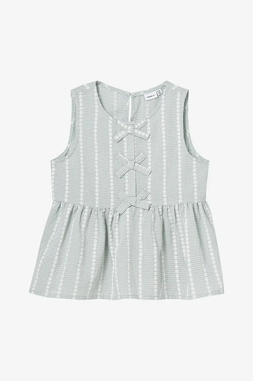 NAME IT Topp nkfHicheck SL Top - Grønn