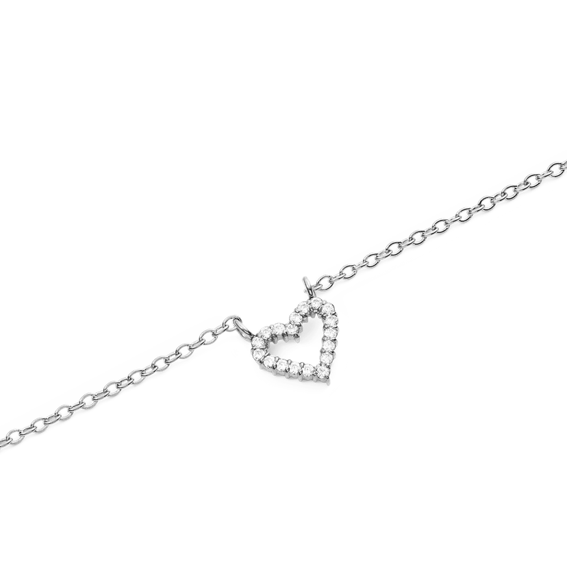Daniel Wellington Silver Necklace Mirelle Heart | DW