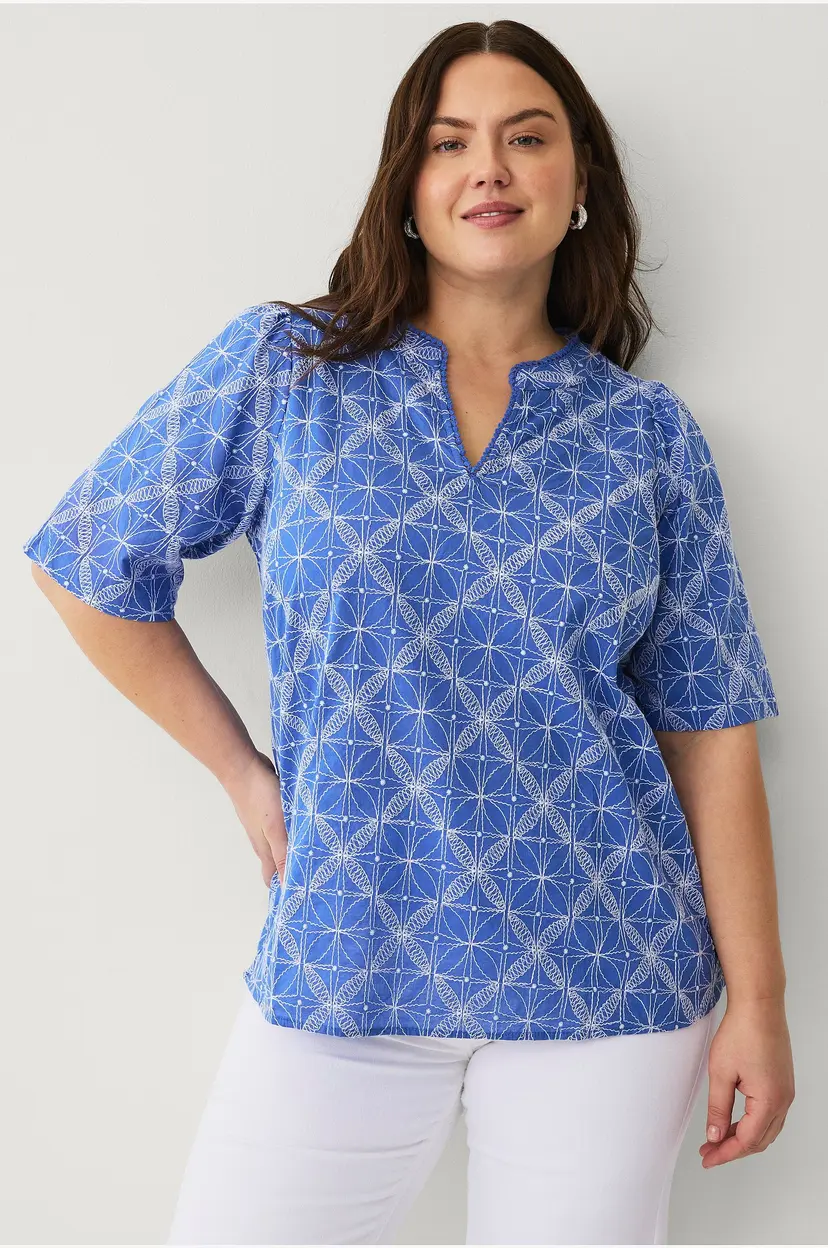 Zizzi Bluse mAvita 1/2 Blouse - Blå