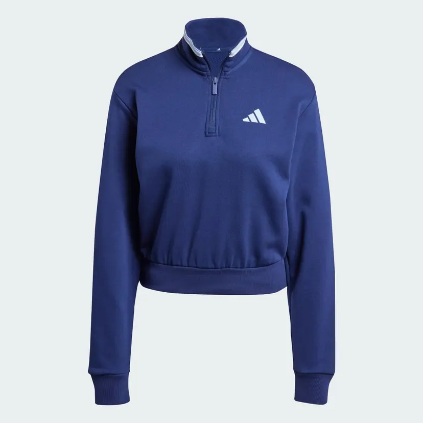 Adidas Essentials Color Pop French Terry Crop Quarter-Zip Treningsjakke