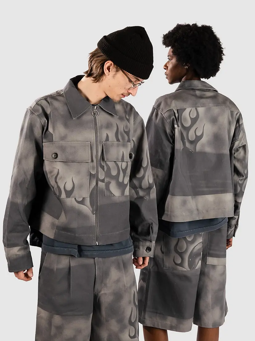Jungles Jungles Jungles Jungles Flaming Dolphins Trucker Jakke grå