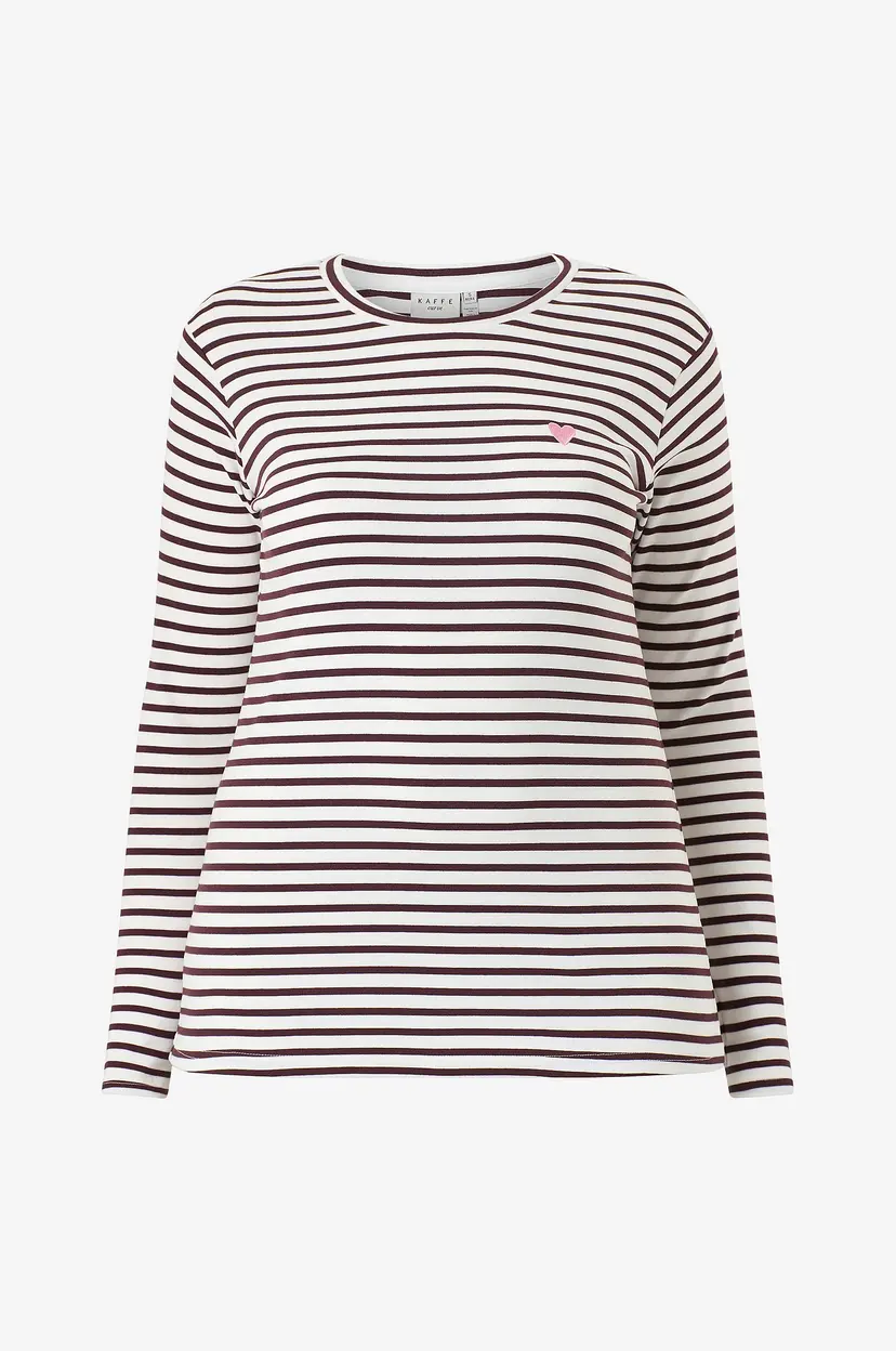 KAFFE Curve Topp kcLia T-Shirt - Rød