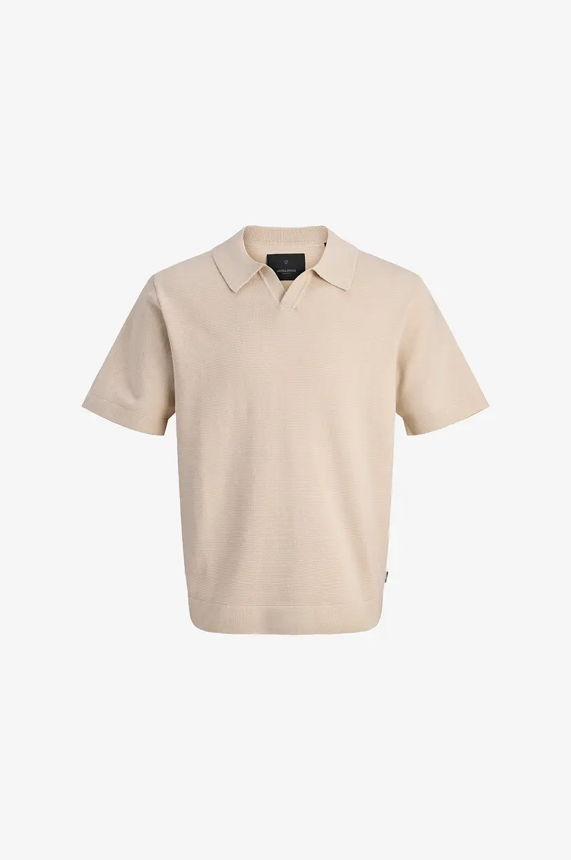 Jack & Jones Pullover jprBlamilano Spring Split Neck SS S - Beige