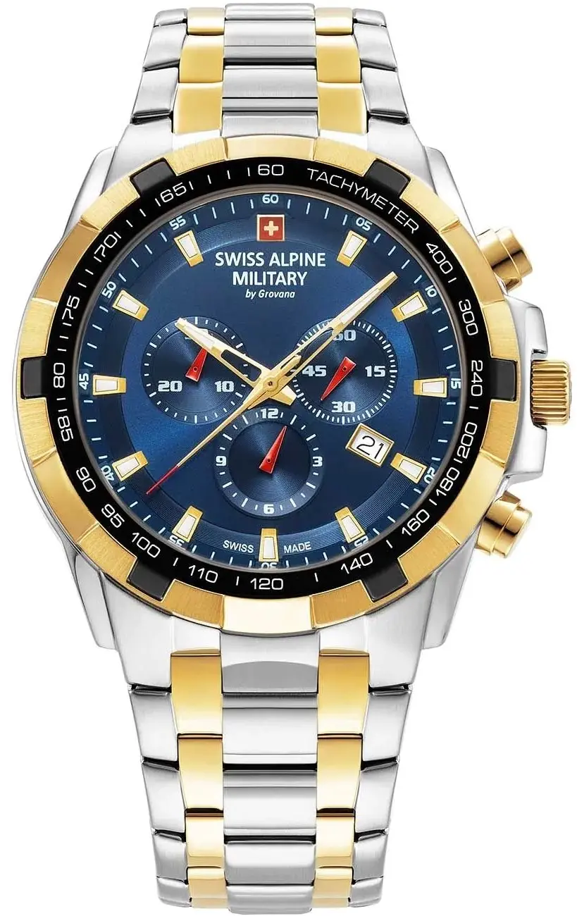 Swiss Alpine Military Swiss Alpine Military Herreklokke 7043.9145 Star Fighter Blå/Stål