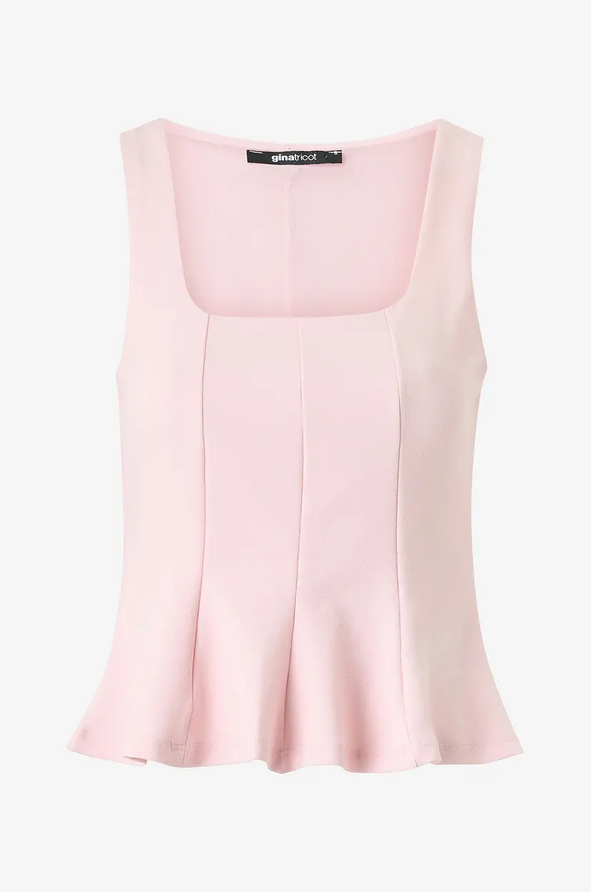 Gina Tricot Topp Peplum - Rosa