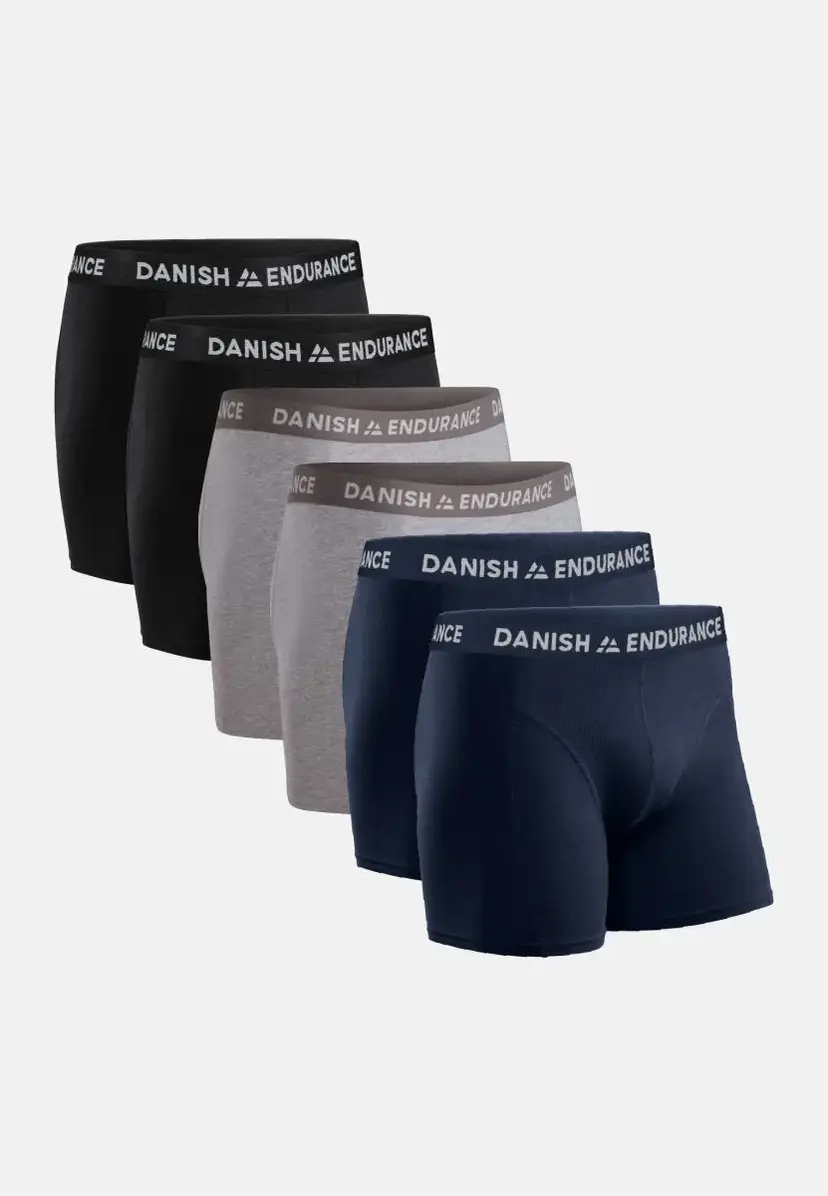 DANISH ENDURANCE DANISH ENDURANCE CLASSIC BOXERSHORTS Sort | Grå | Navy 4XL