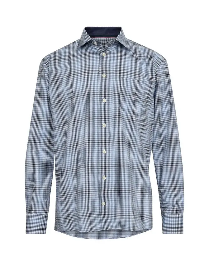 Black Blue Shirt l/s regular fit