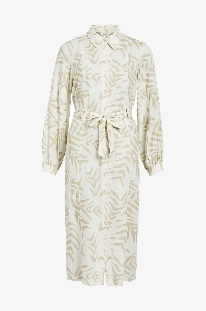 Object Collectors Item Kjole objEmira Tilda L/S Shirt Dress 131 - Beige
