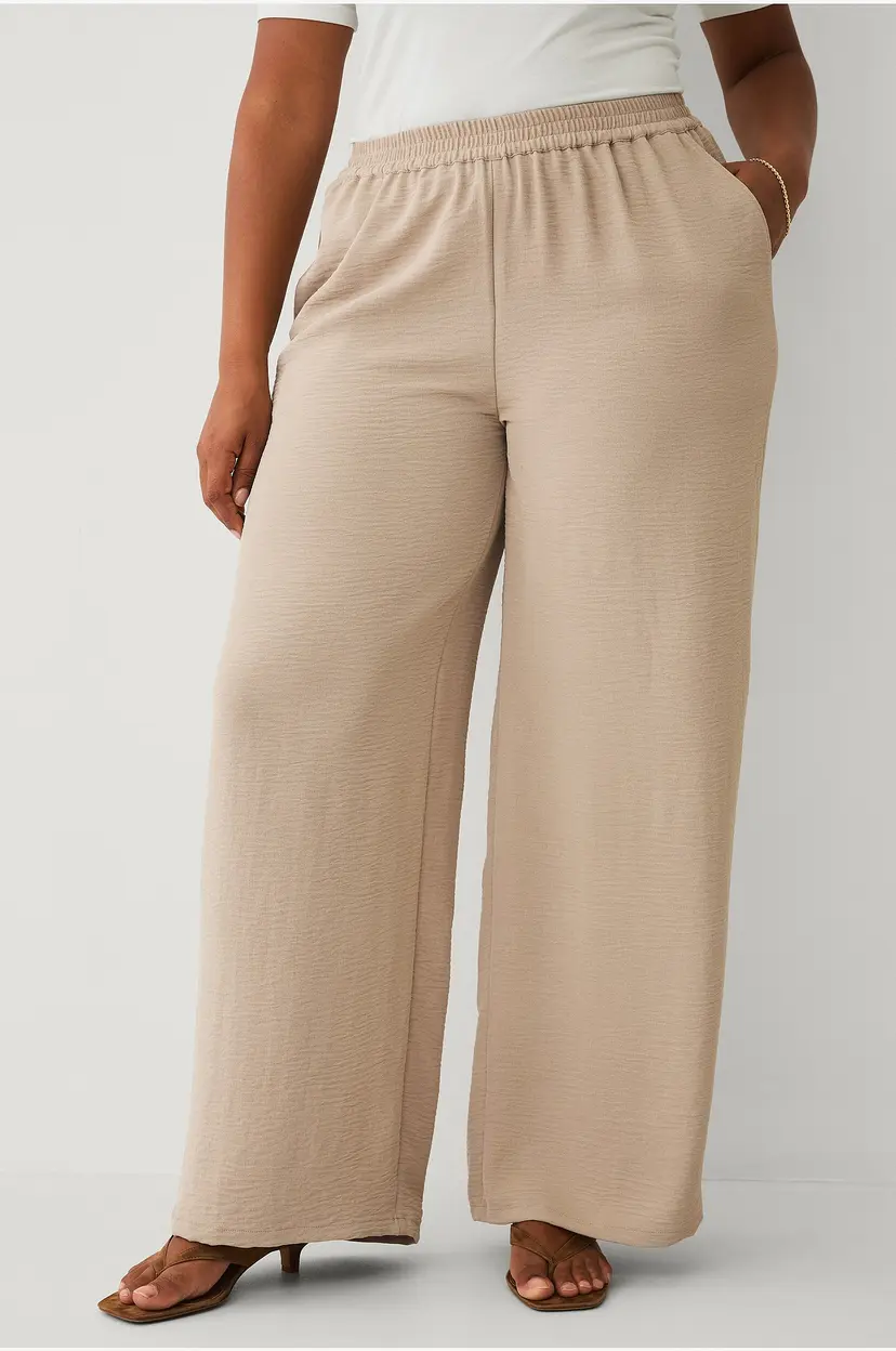 Ellos Plus collection Bukser med brede ben - Beige