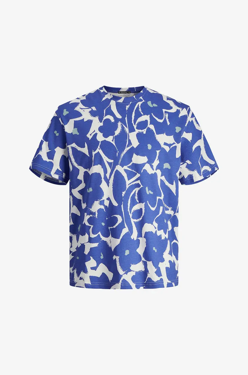 Jack & Jones Junior T-skjorte jorMarbella Aop Tee SS Crew Neck - Blå