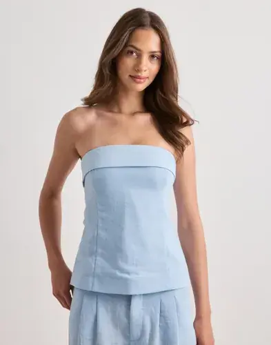 ONLY Only - Blå - Onlemmia S/L Tube Top Pnt