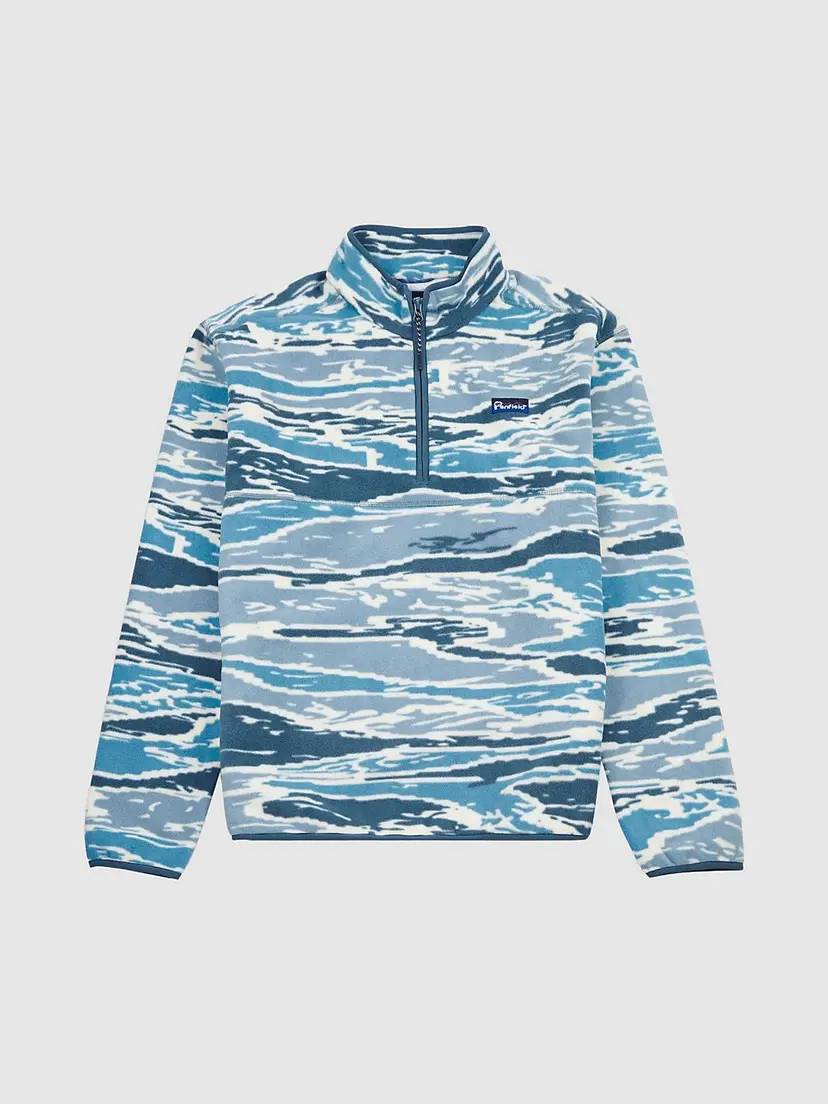 Penfield Penfield Bay Jacqaurd Microfleece 1/4 Fleecejakke blå