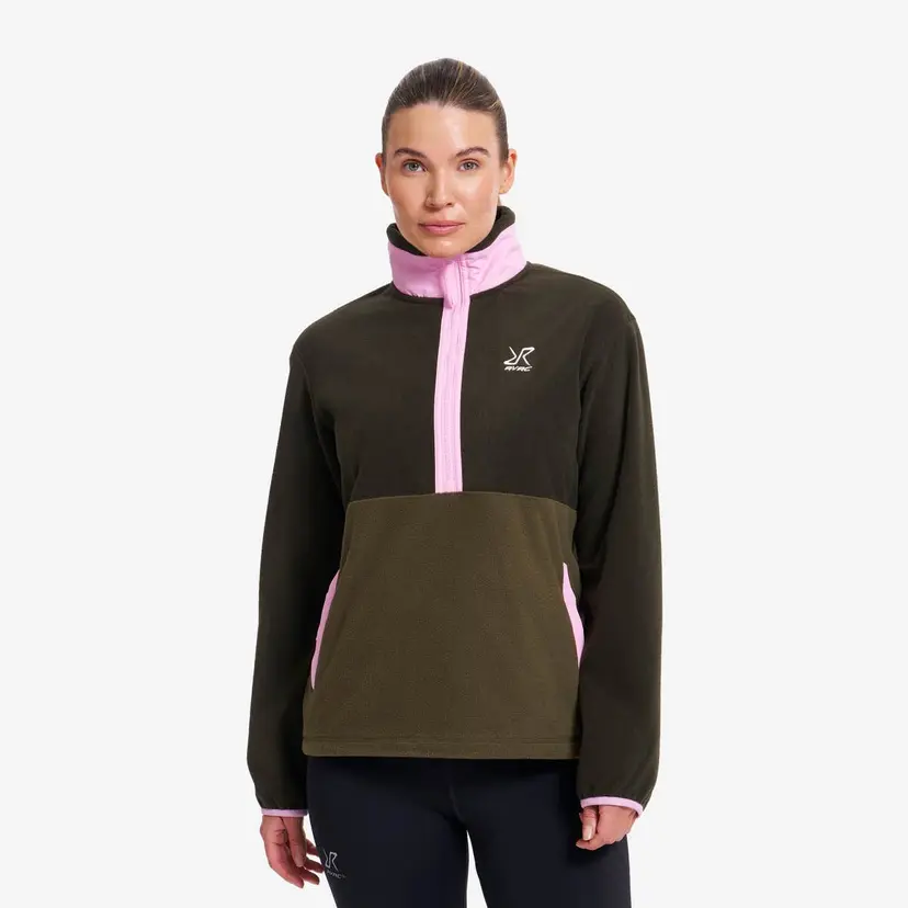 RevolutionRace Woodland Half-zip Fleece Dame Forest Night/Kalamata