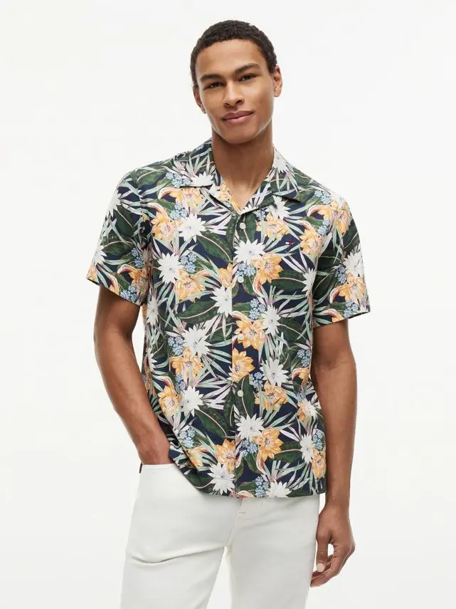 Tommy Hilfiger CO LYOCELL FLORAL SS SHIRT