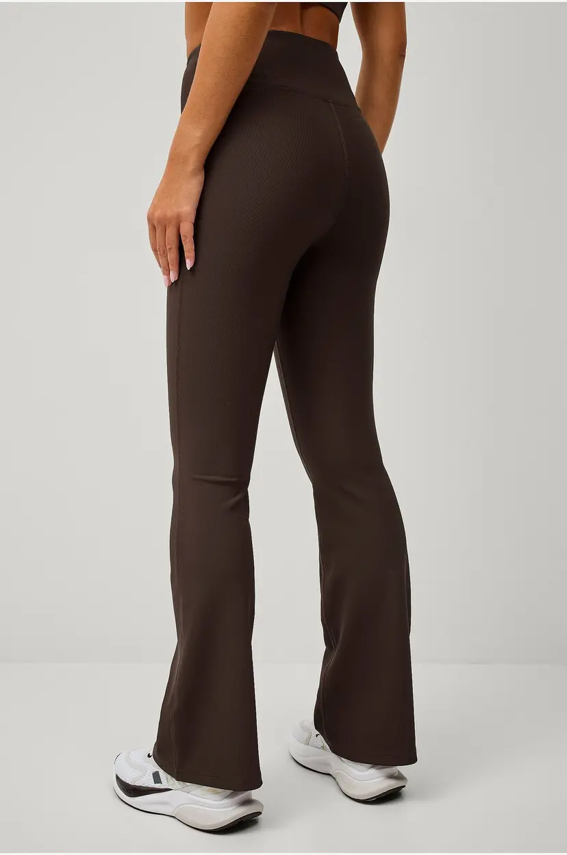 Ellos STUDIO Treningstights Flare Structure Tights - Brun