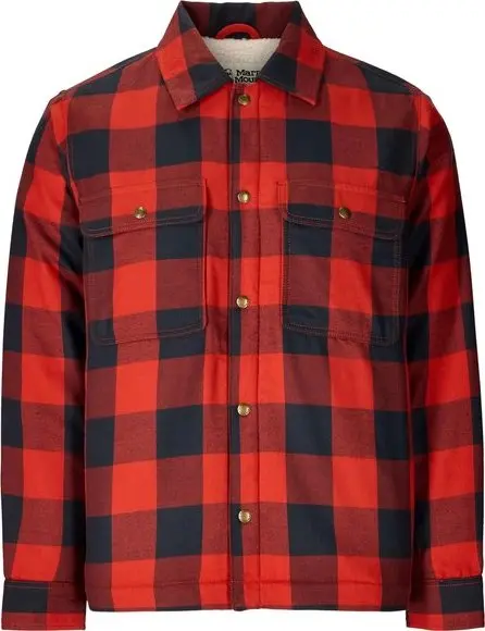 Marmot Marmot Men's Ridgefield Sherpa Flannel Shirt Jacket Sumac