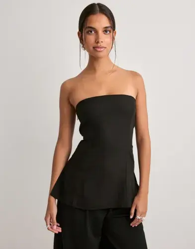 Pieces Pieces - Svart - Pcmajse Fitted Bandeau Top Wvn D2D