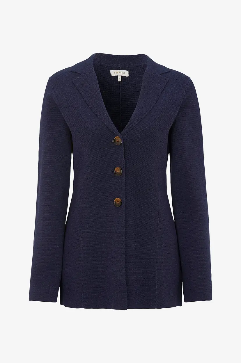 Newhouse Strikket blazer Kim - Blå