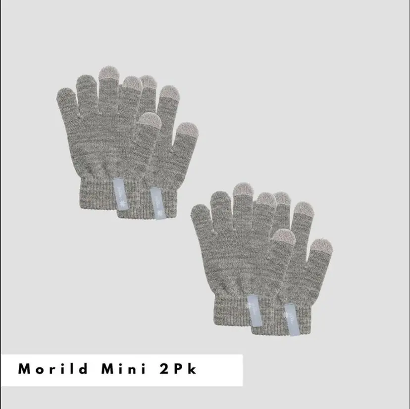 Morild Norway Morild Mini Magic fingervanter Junior 2-pk med refleks, grå
