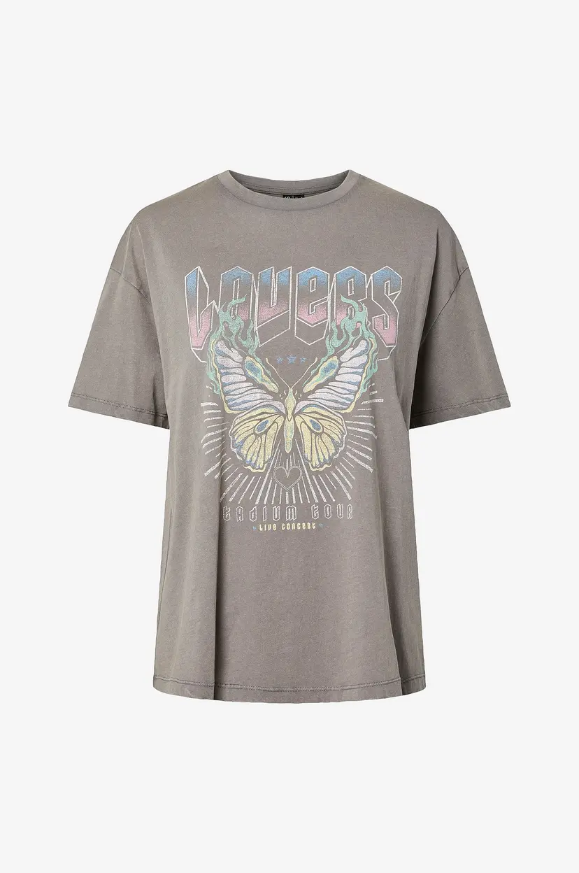 Pieces T-skjorte pcGene SS Printed Washed JR - Grå