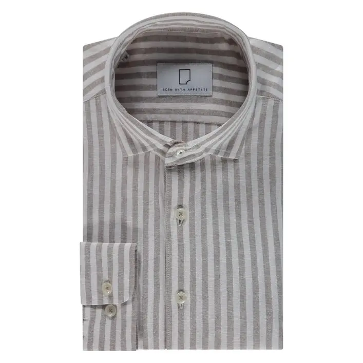 Born With Appetite AVENUE LI-CO STRIPE SHIRT LS