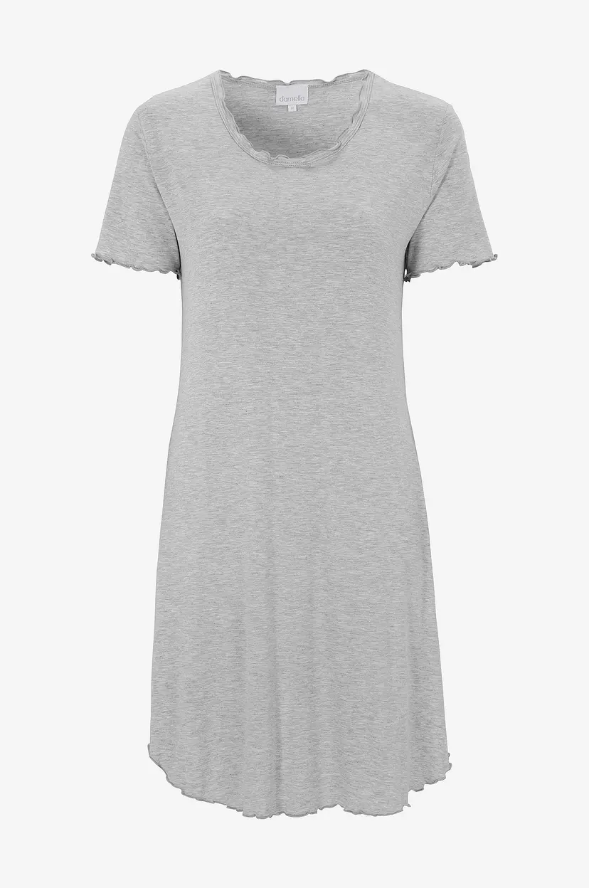 Damella Nattkjole Short Sleeve i bambusviskose - Grå