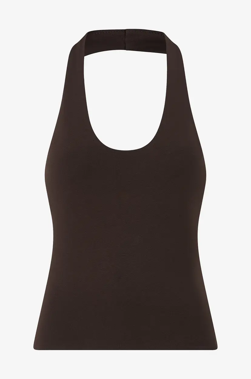 Gina Tricot Topp Halterneck - Brun
