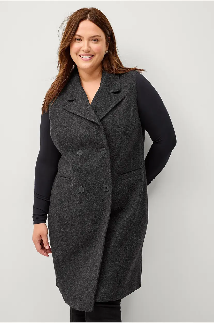 Zizzi Vest mCalista Waistcoat - Grå