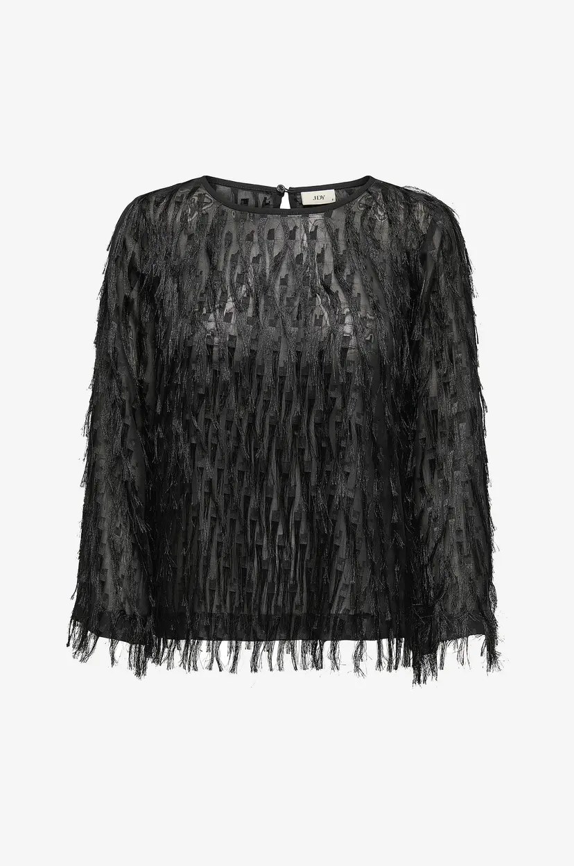 JDY Bluse jdyFleur L/S O-neck - Svart