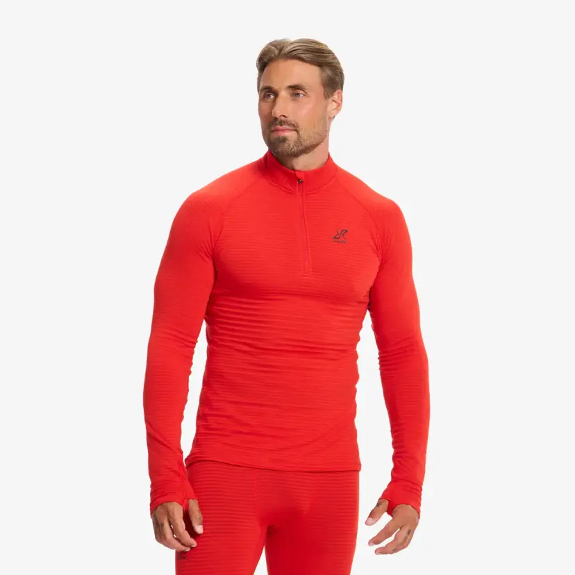 RevolutionRace Tour Thermal Half-zip Base Layer Top Herre Aura Red