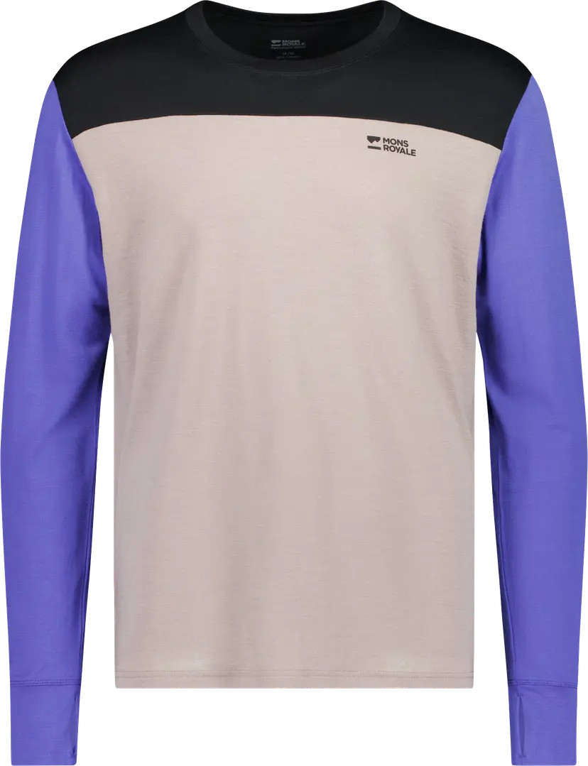 Mons Royale Mons Royale Men´s Yotei Long Sleeve Cinder/blue Dusk/black