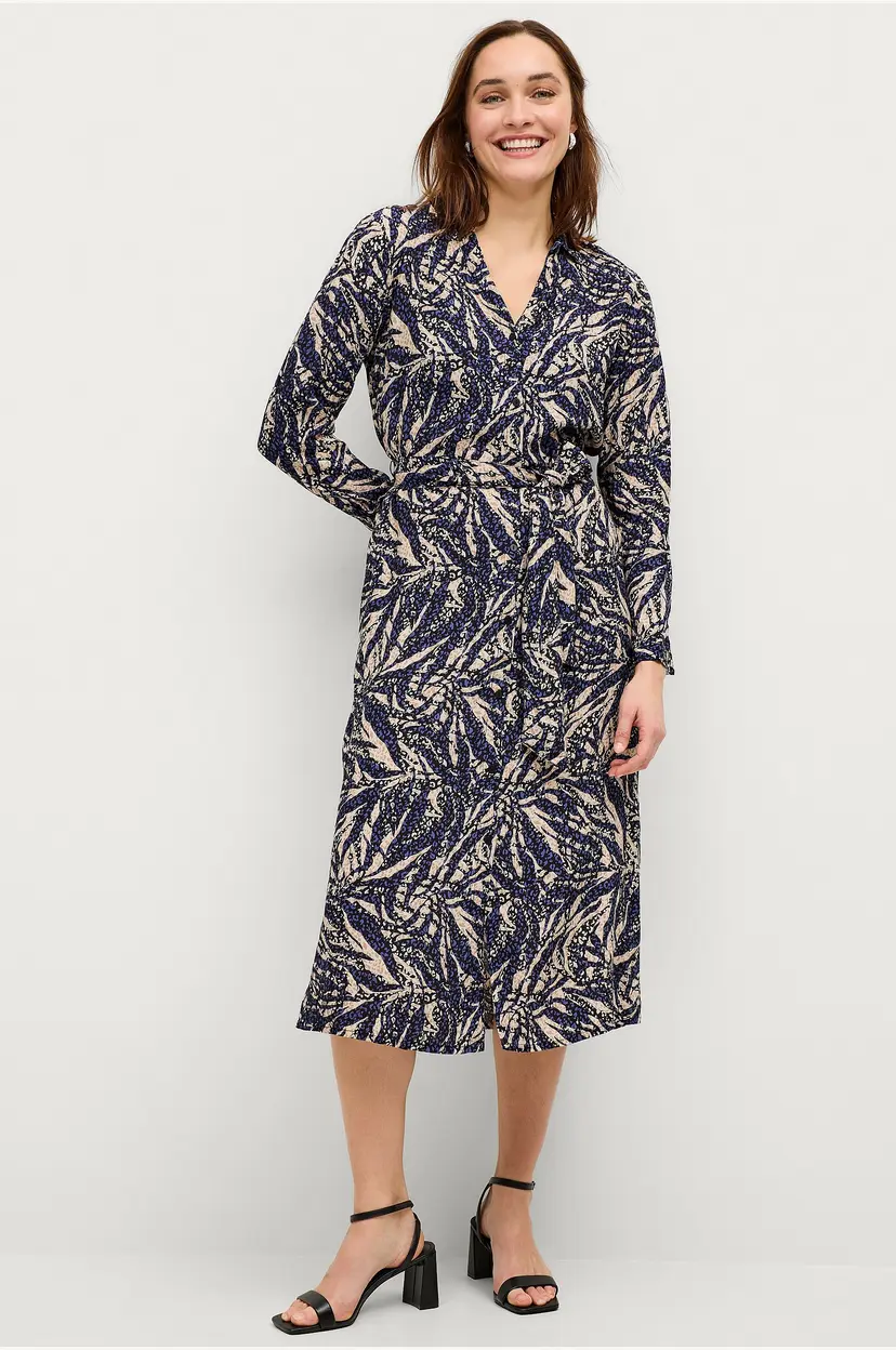 Saint Tropez Skjortekjole BlancaSZ LS Dress - Svart