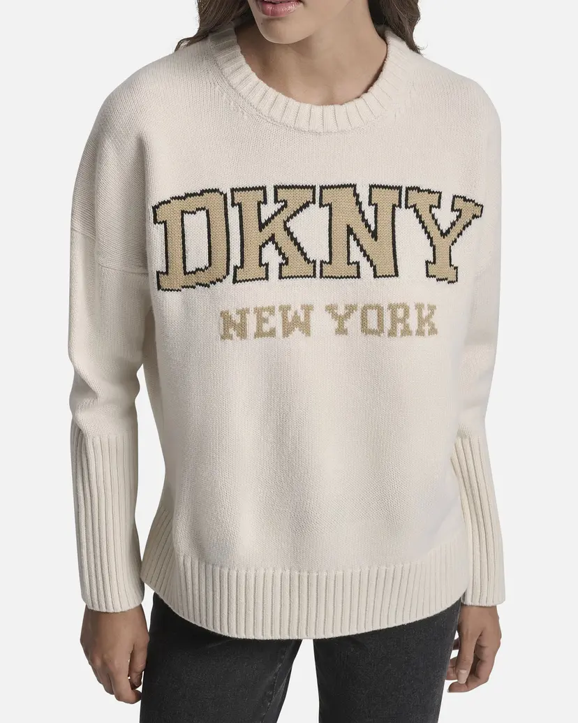 DKNY Jeans DKNY Jeans DJ4R0362 Beige Knitted sweatshirt