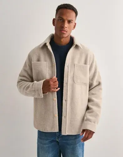 Les Deux Les Deux Lennon Bouclé Overshirt Skjortejakker Beige