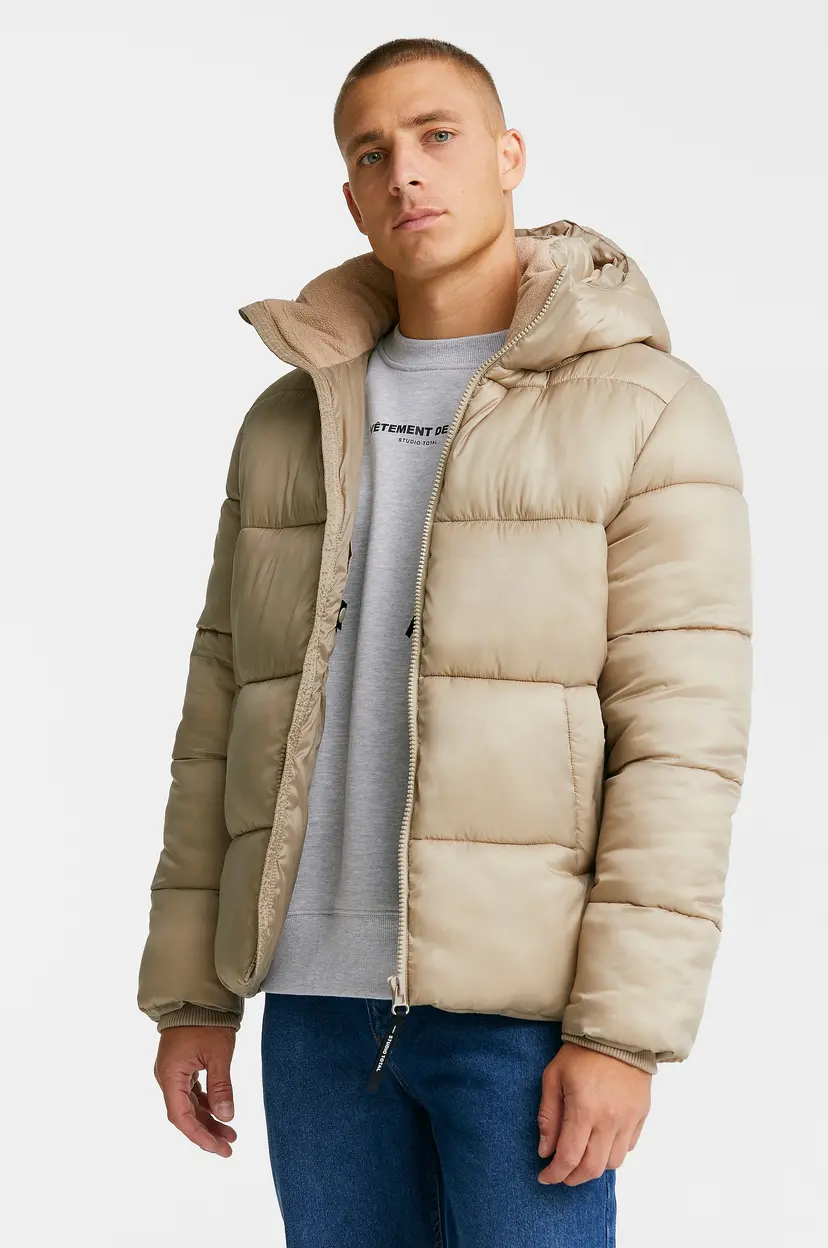 Studio Total Jakke Recycled Puffer Jacket - Beige
